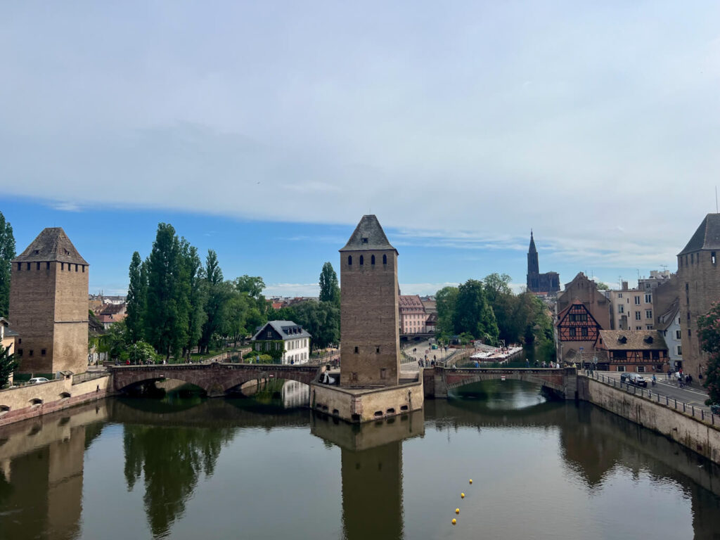panoramic scene from the barrage vauban overlook during day trip to strasbourg