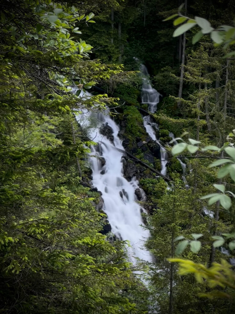 waterfall during the hike to seealpe from Oberstdorf