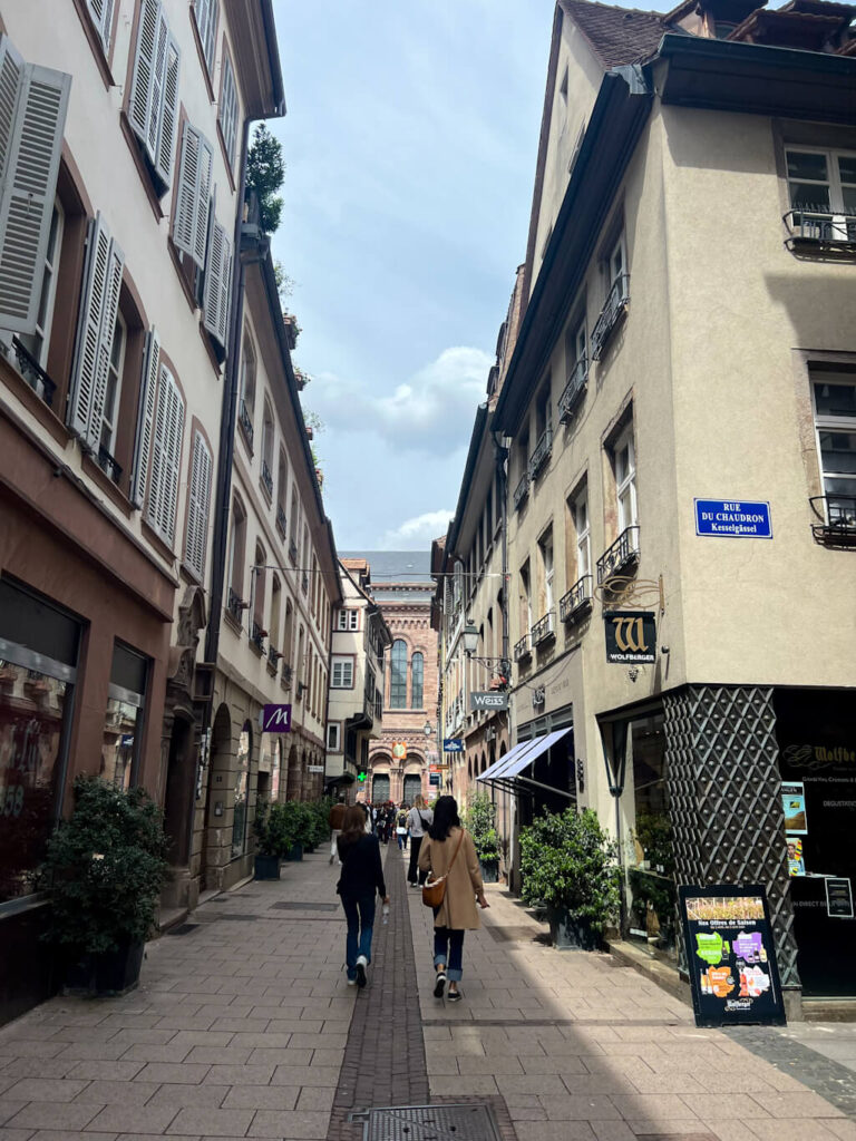 a street in the strasbourg city center