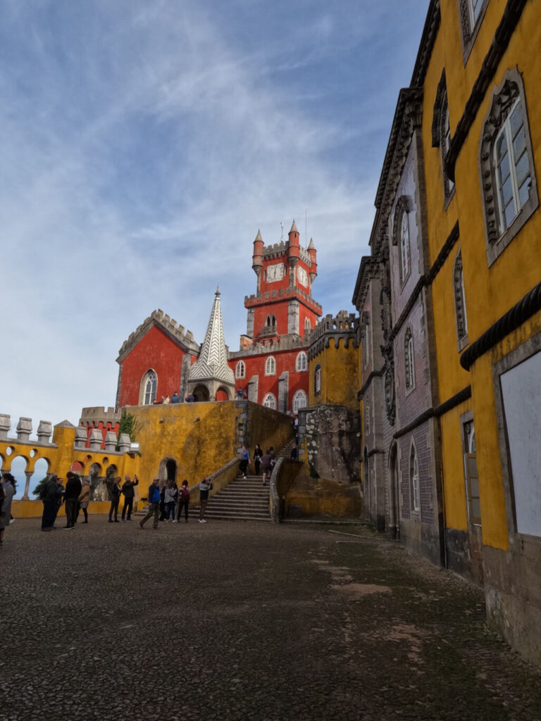 the vibrant colors of pena palace sintra