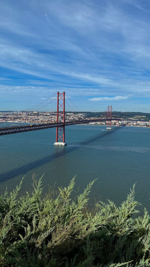 ponte 25 de abril bridge from sanctuary of christ the king