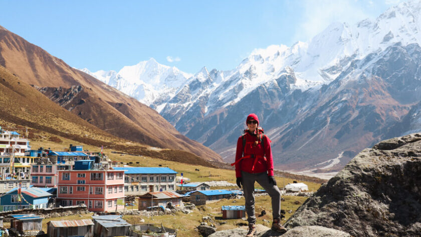 michelle in the mountainous landscape of nepal