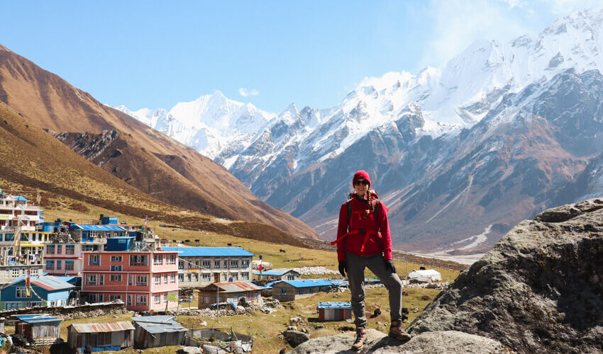 michelle in the mountainous landscape of nepal