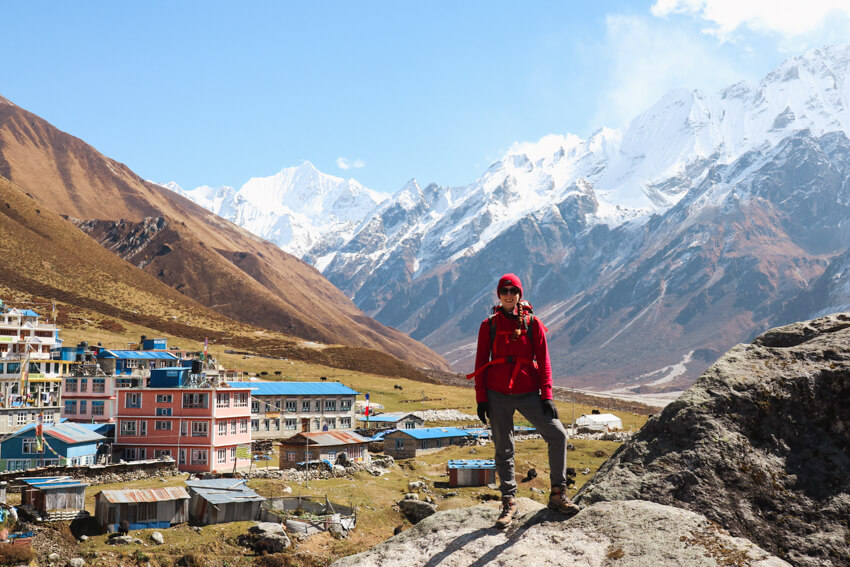 michelle in the mountainous landscape of nepal