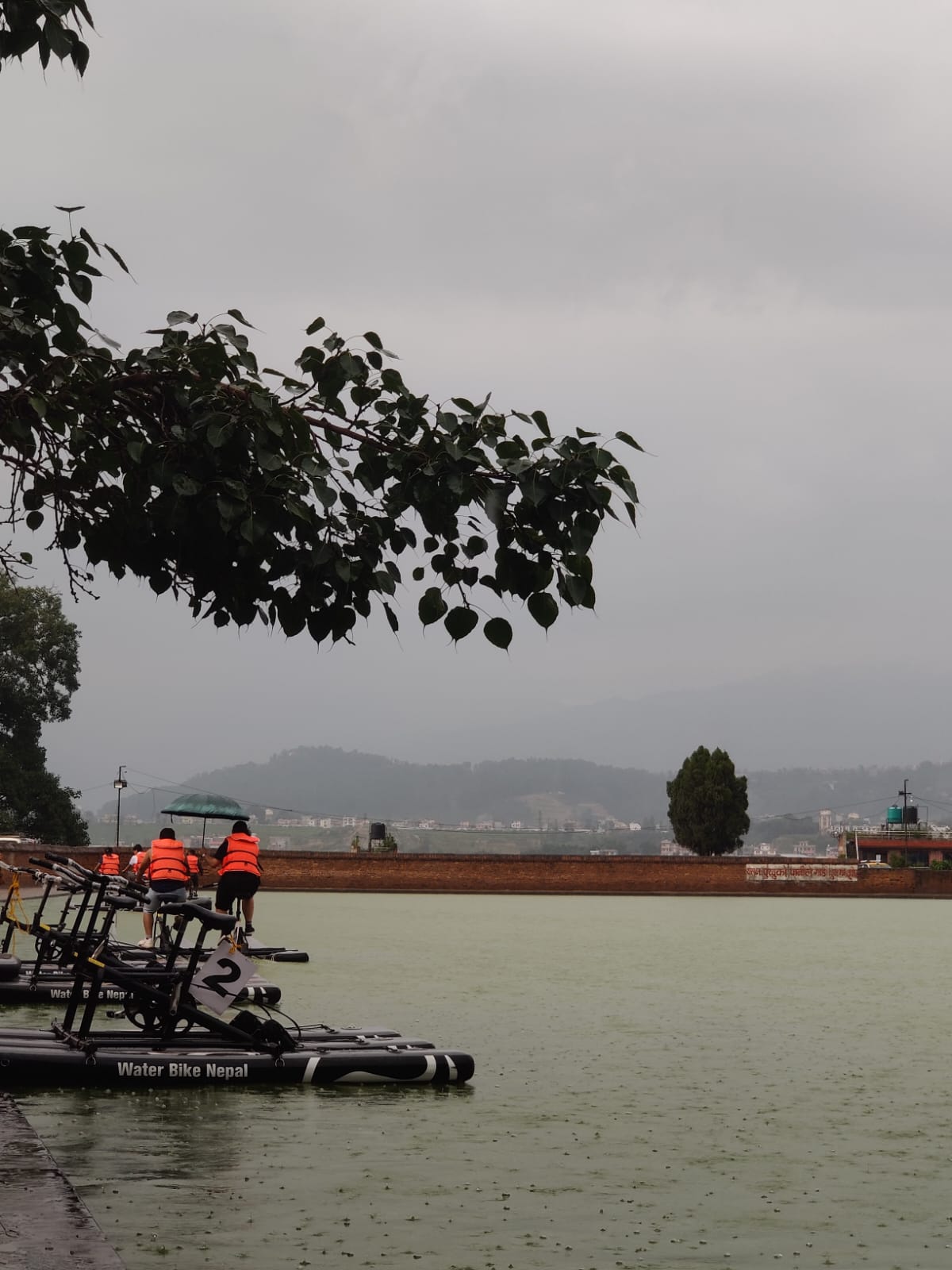 water cycling in bhaktapur two people cycling